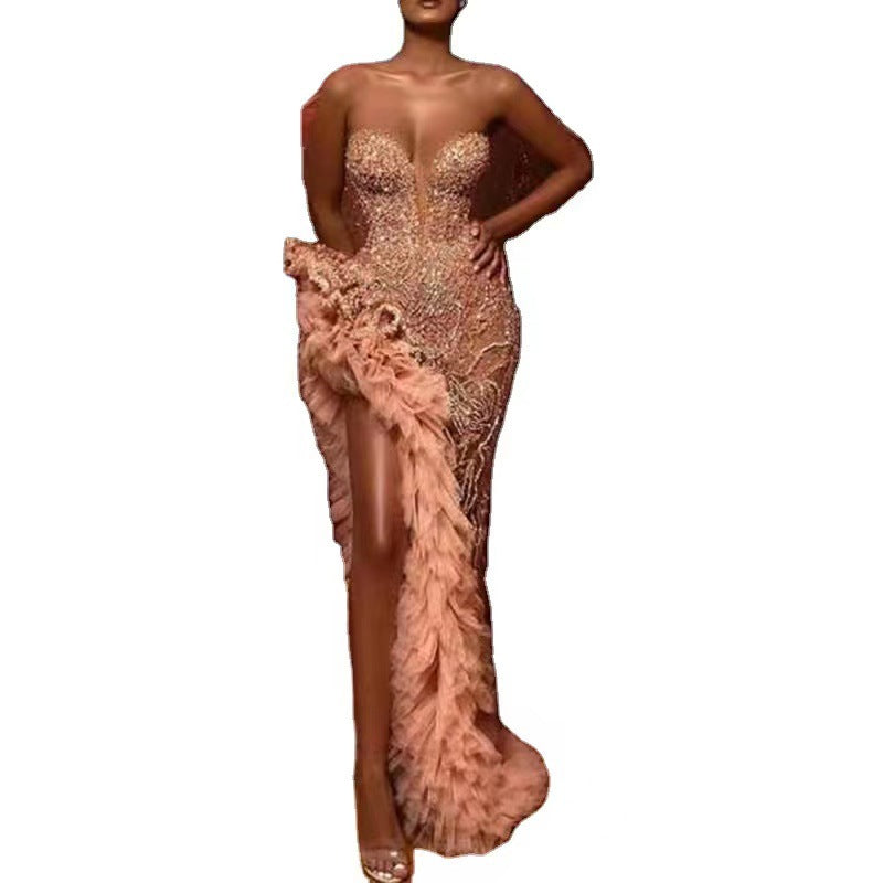 Women's Dress Spring Tassel Tail Sexy Sequined Dresses