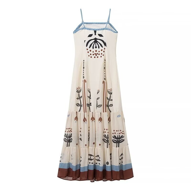 Fashion Sling Flower Embroidery Picture Tulle Dresses