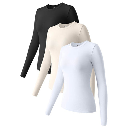Round Neck Stretch Bottoming Shirt Inner Wear Blouses