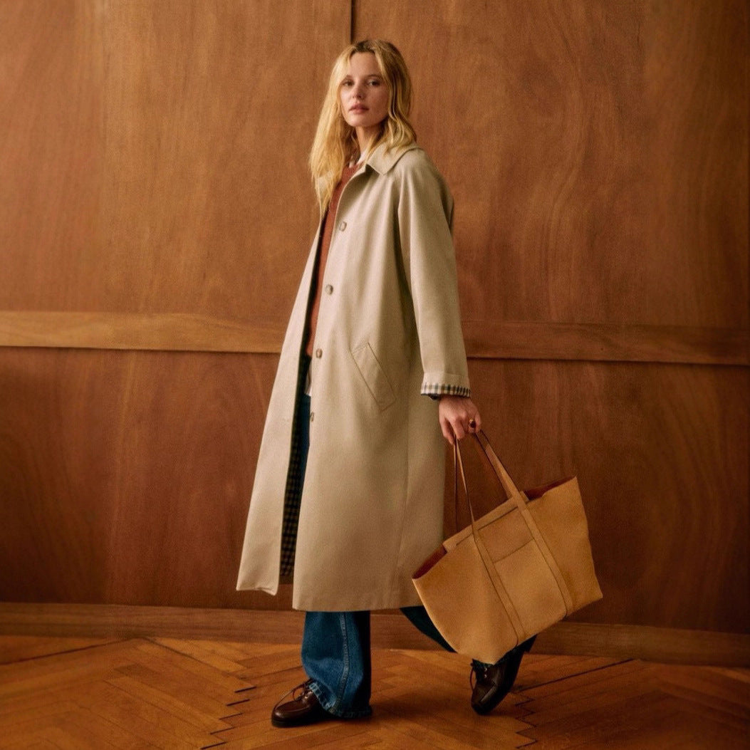 French Style Retro British Casual Simple Coats