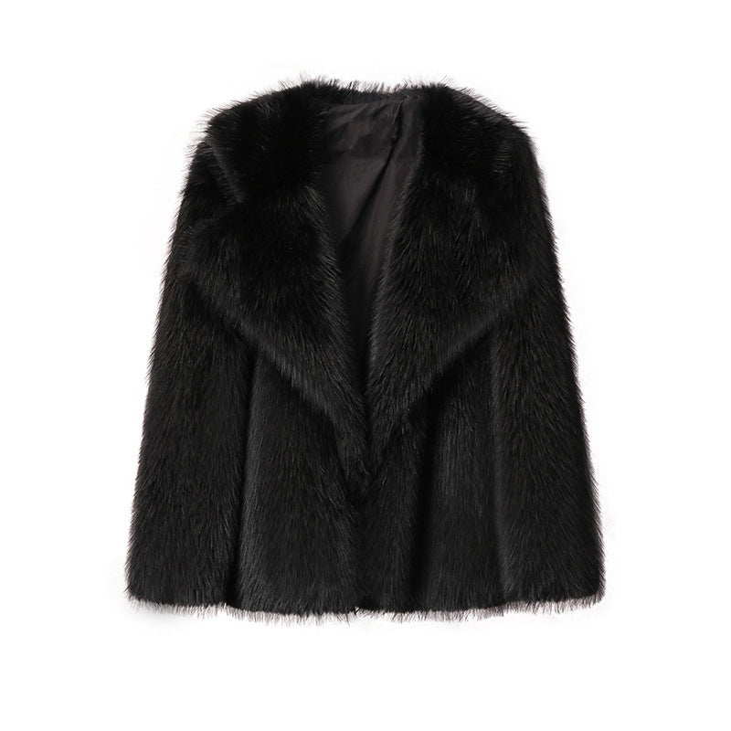 Women's Leather Fur Faux Loose Korean Style Coats