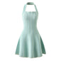Halter Suspender Backless Large Swing Knitted Dresses