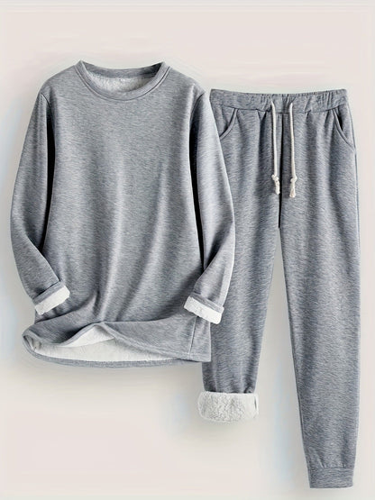 Winter Solid Color Casual Comfortable Thermal Suits