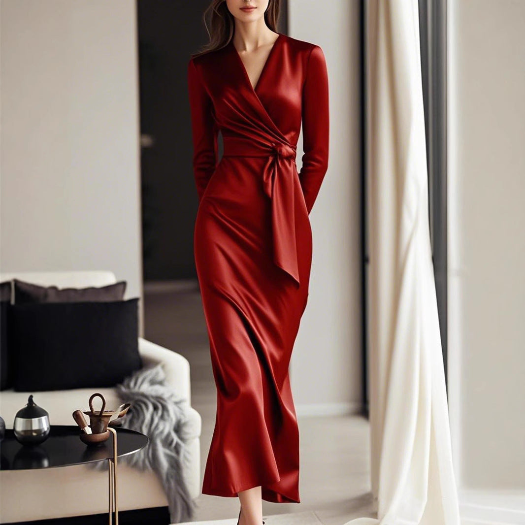 Women's Autumn Style Sexy Elegant Graceful Slim Dresses