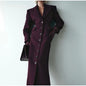 Women's Spring Woolen Elegant Lapel High Waist Coats