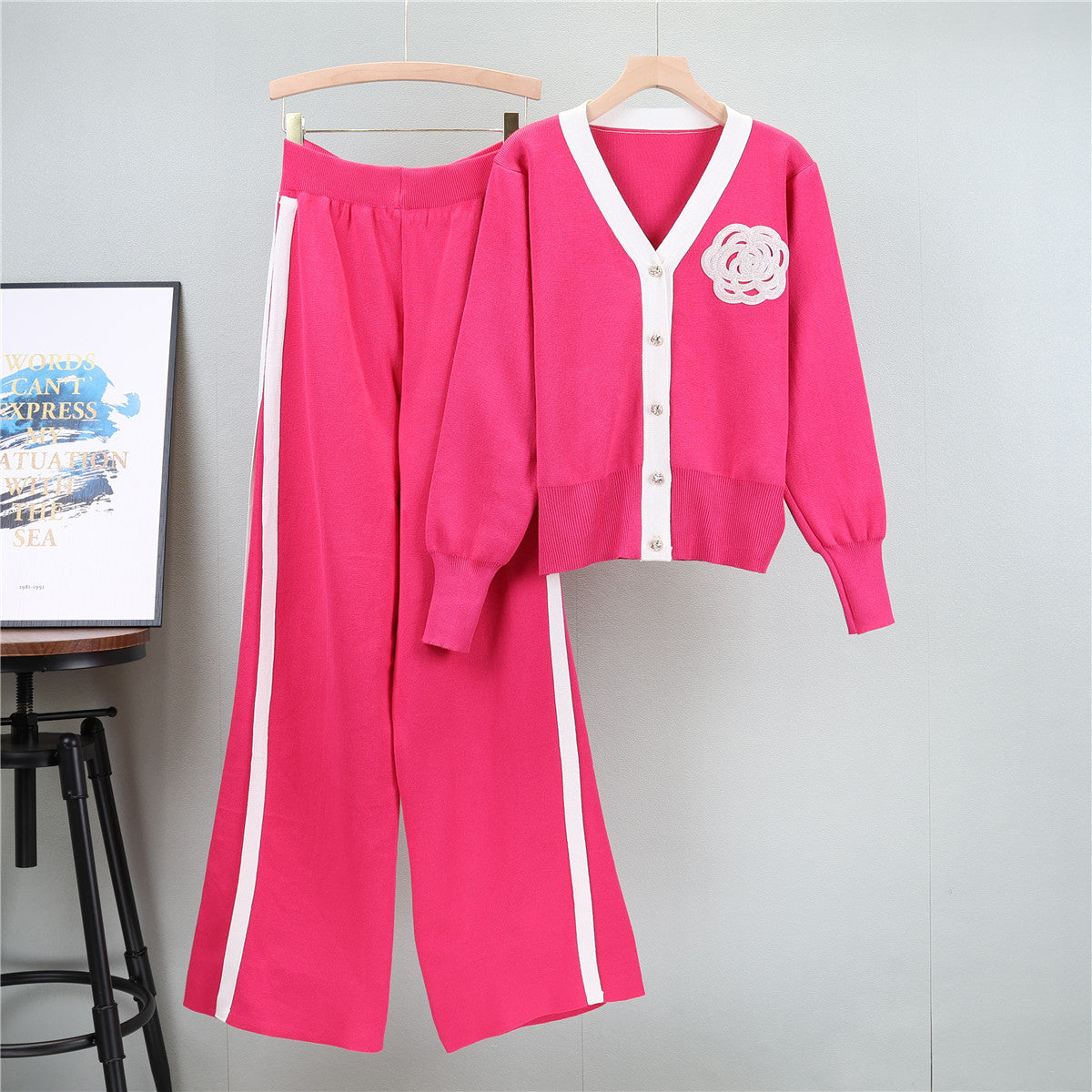 Elegant Unique Trendy Loose Two-piece Fashion Sweaters