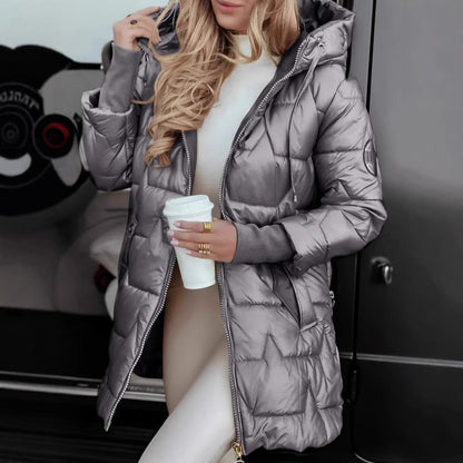 New Charming Winter Hooded Cotton Mid-length Coats
