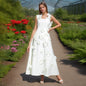Women's Dress Summer High-grade Stitching Flower Strap Dresses