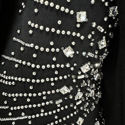 Fashion Bead Diamond One Button Trousers Suits