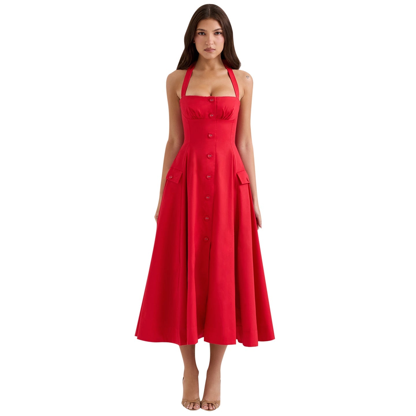 Trend Halter Dress Slim Fit Graceful Dresses