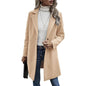 Women's Color Buttons Trench Long Sleeve Loose Clothing