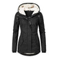 Women's Long Sleeve Zipper Pocket Thickened Colors Coats