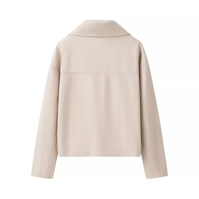 Fashion Casual Lapels Double Breasted Woolen Plus Size