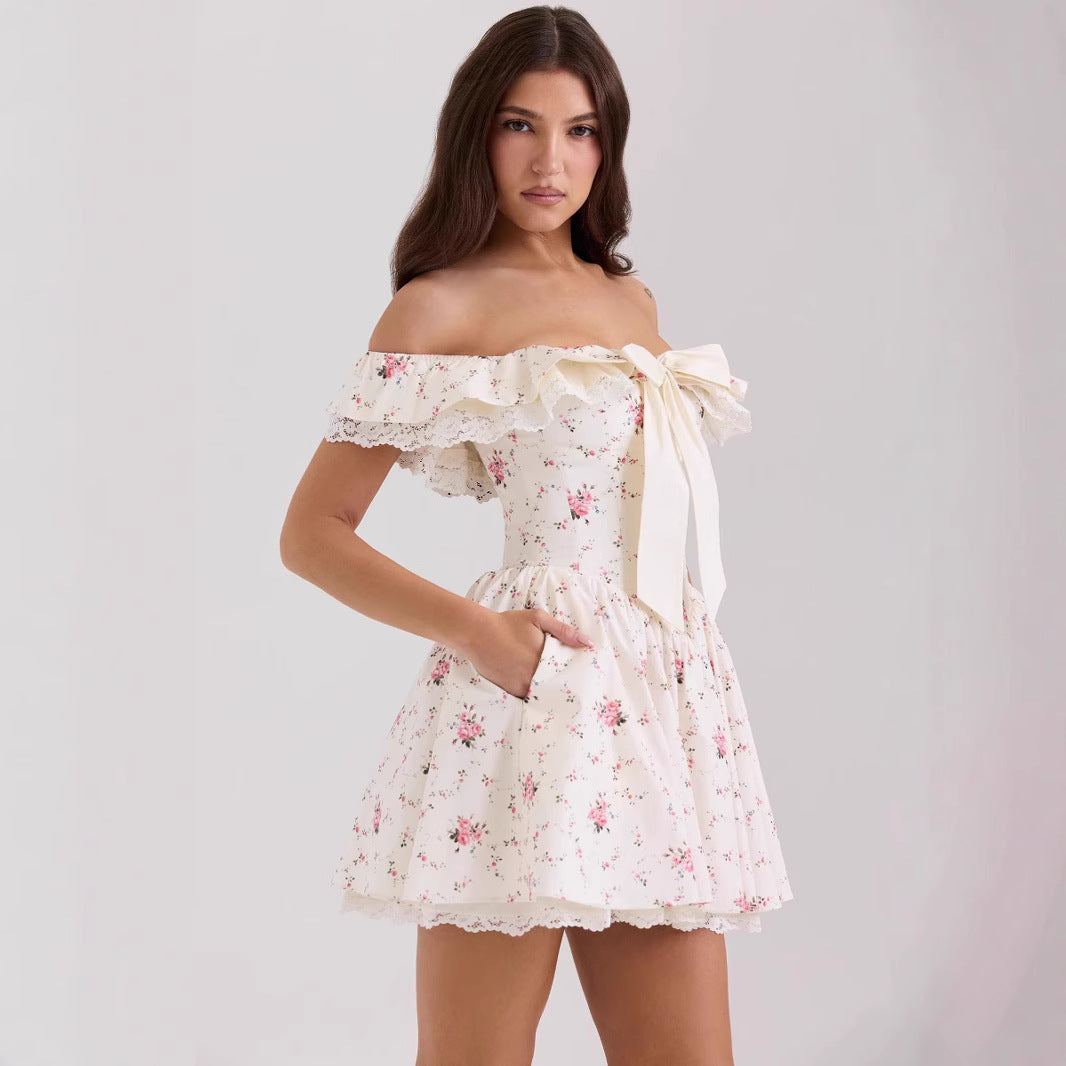 French Sweet Elegant Floral Fresh Pastoral Dresses