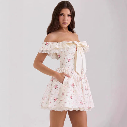 French Sweet Elegant Floral Fresh Pastoral Dresses