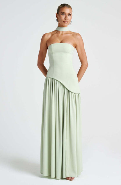 Women's Color Split Dress Fashion Sexy Backless High Dresses
