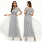 Sleeve Round Neck Pettiskirt High Waist Wedding Dresses