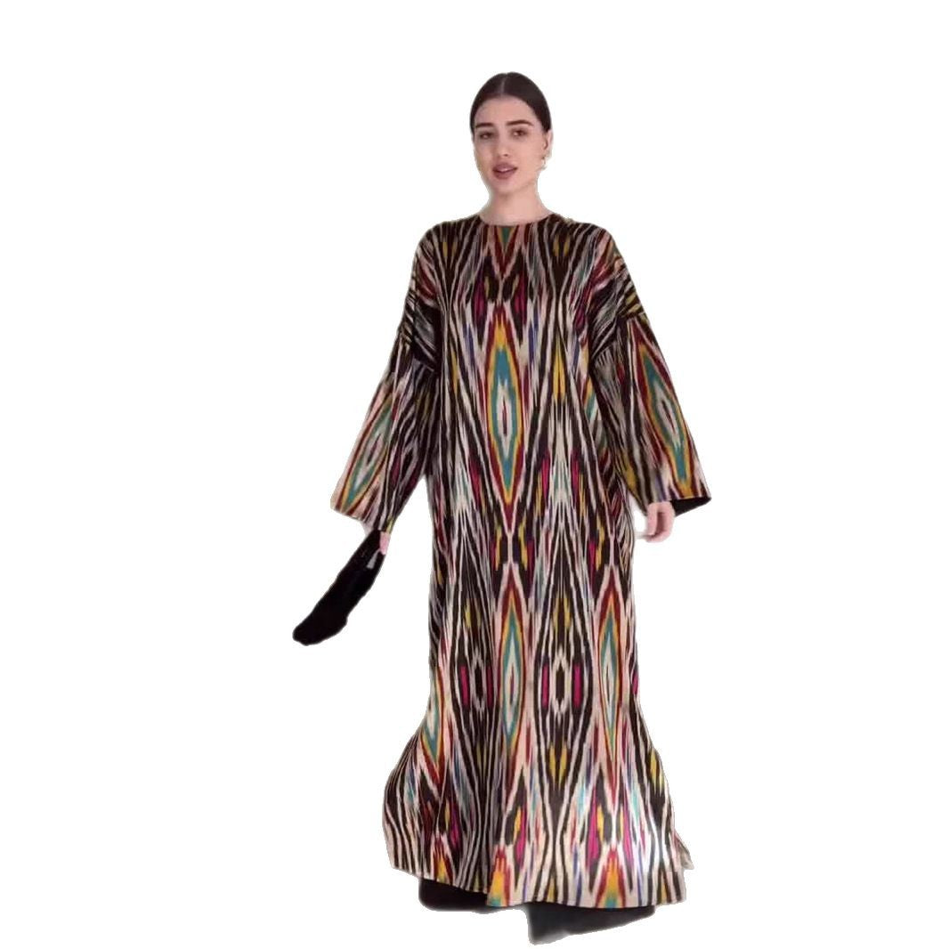 Protection Printed Pullover Urban Casual Loose Dresses