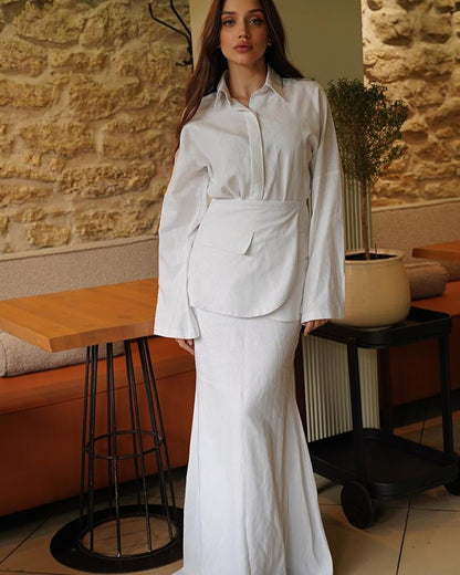 Women's Graceful Fashionable Lapel Long Sleeve Slim Suits