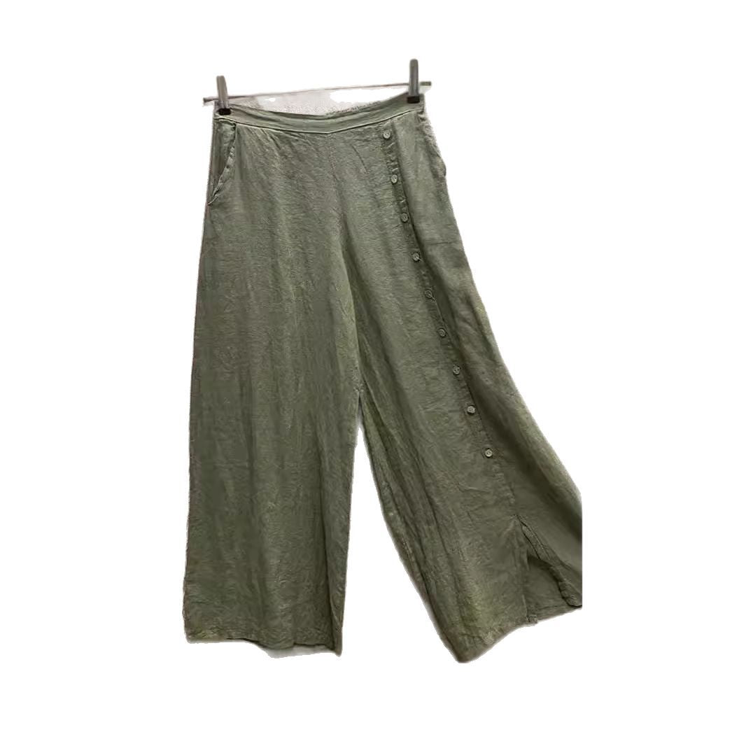 Women's Color Washed Distressed Straight Two Pieces Suits