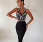 Dress Bandage Sexy Beaded Mid-length Elegant Dresses