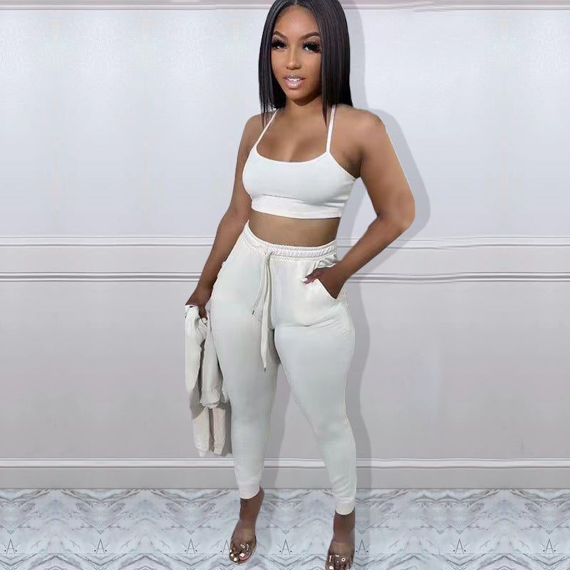 Women's Hooded Sports Casual Set Three-piece Suits
