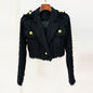 Classic Glamorous Fashion Temperamental Tweed Fringed Coats