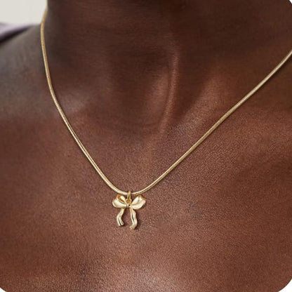 Women's Bow Stylish Simple Personality Gold Clavicle Necklaces