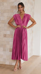 Sexy Pleated Dress Casual Loose Zip Dresses