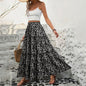 Women's Floral Belt Long Patchwork High-grade A- Skirts