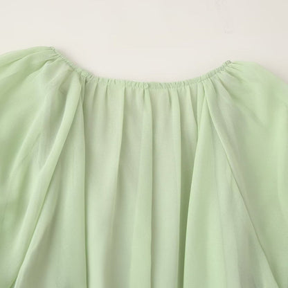 Women's Graceful Fashionable Laminated Ruffled Dress Dresses