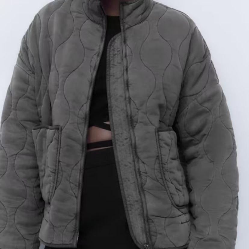 Women's Collar Zipper Large Pocket Long Sleeve Coats