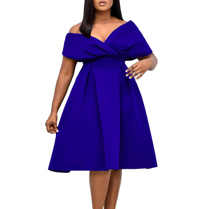 Women's Summer Fashion Lace Up Elegant African Plus Size