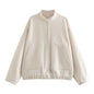 Women's Simple Versatile Stand Collar Zipper Casual Coats
