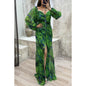 Women's Party Pleated Long Sleeve Dress Loose Dresses