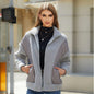 Women's Flash Veet Fashion Long Sleeve Zipper Coats