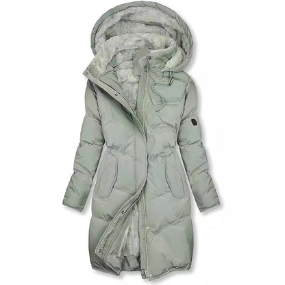 Women's With Cashmere Fur Collar Pockets Coats