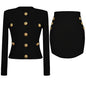 Women's Quality Fashionable Knitted Half-length Outfit Suits
