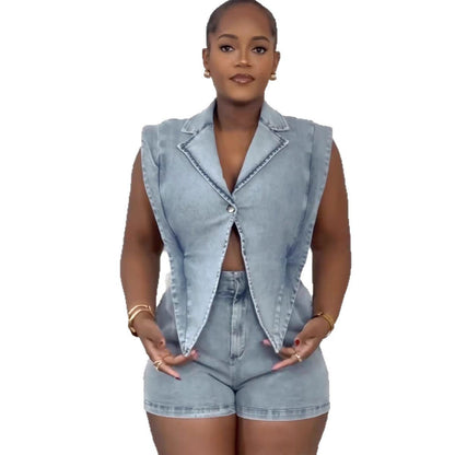 Innovative Casual Washed Loose Cowboy Siamese Sweaters