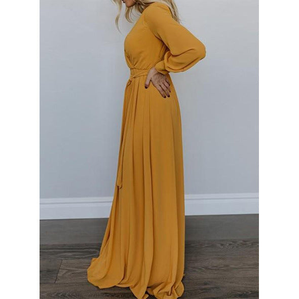 Women's Autumn Dress Long Elegant Multicolor Dresses