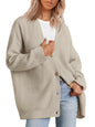 Women's Online Simple Knitted Button Solid Color Sweaters