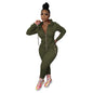 Women's Autumn Solid Color Personality Zipper Two-piece Suits