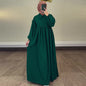 Women's Autumn Solid Color Casual Style Lantern Sleeve High Dresses