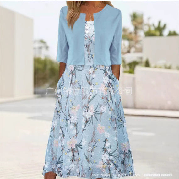 Printed Lady Sexy Elegant Young Long Dresses