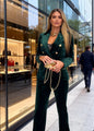 Women's Fashion Double Breasted Veet Two-piece Suits