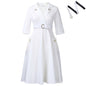 Women's Collar High Waist Elegant African Dress Dresses