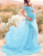 Women's Mercerized Cotton With Chiffon Floating Tail Dresses