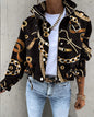 Women's Slouchy Creative Spring Printed Casual Coats
