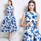 Women's Elegance Sleeveless Dress Summer Waist Slimming Dresses