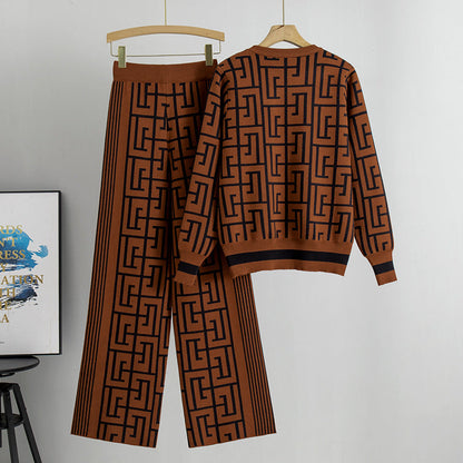 Women's Goods Slimming Casual Knitting Loose Wide Leg Pants